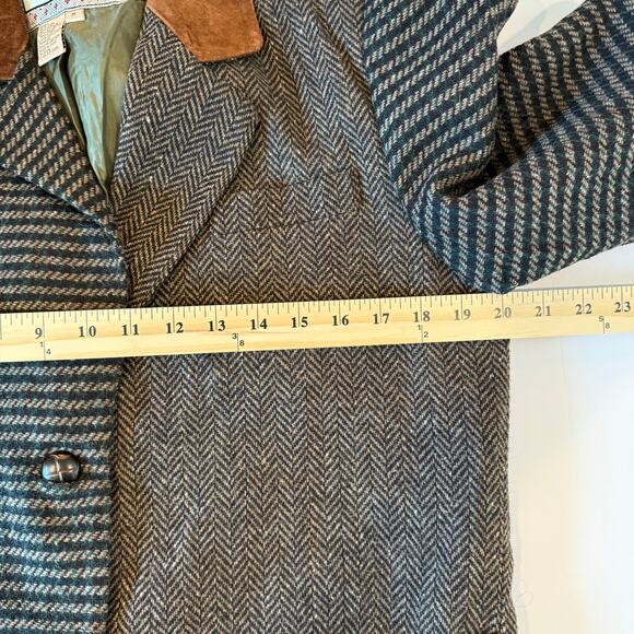 Laurice Blazer M Mixed Wool Tweed Patchwork Suede Collar Vintage Vibes - Picture 5 of 10